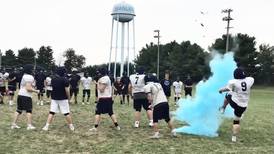 It’s a boy! Bureau Valley gets a kick out of coach’s gender reveal