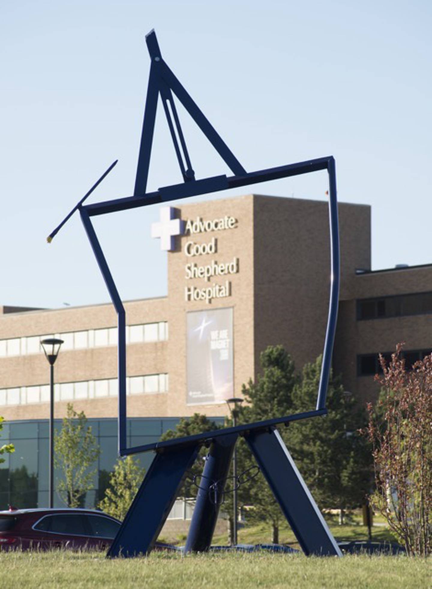 The Everest Easel: steel sculpture, Russ Riendeau