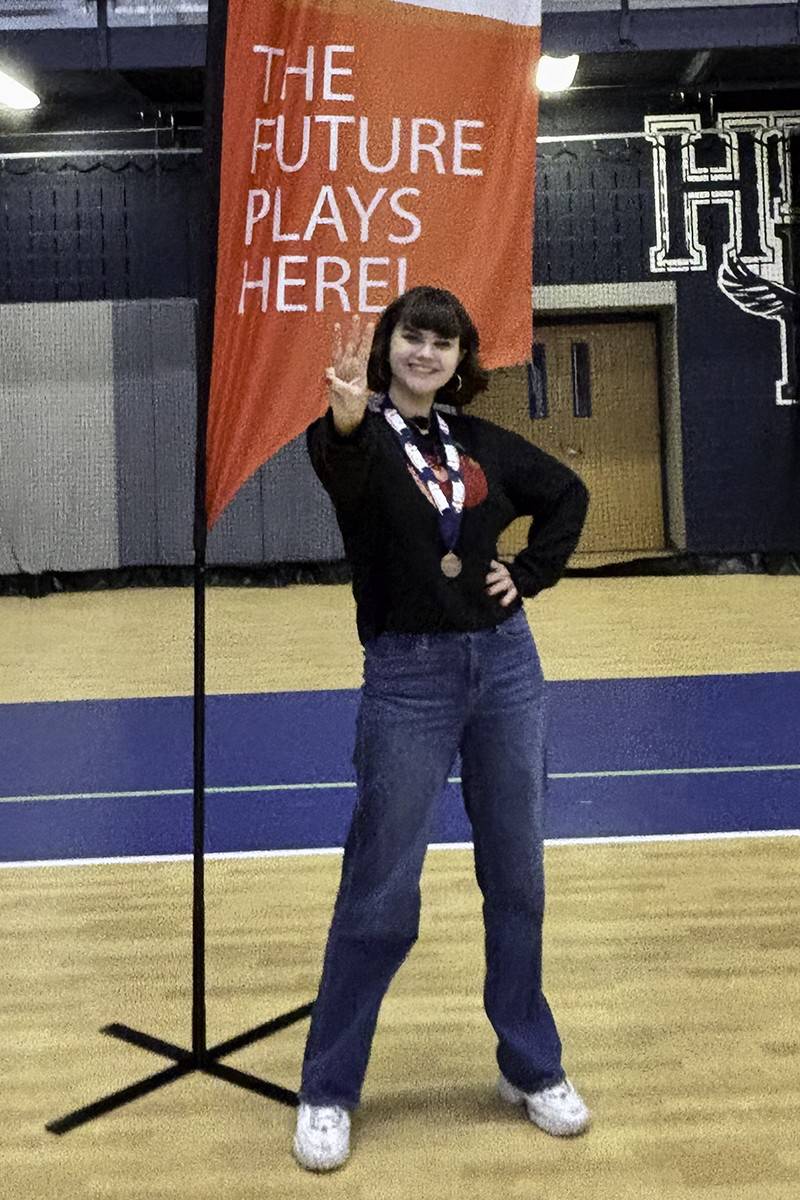Lemont High School senior Tess O’Brien earned a third-place medal in Editorial Cartooning at the 2024 IHSA Journalism State Finals on April 26, 2024 at Heartland Community College in Normal.
