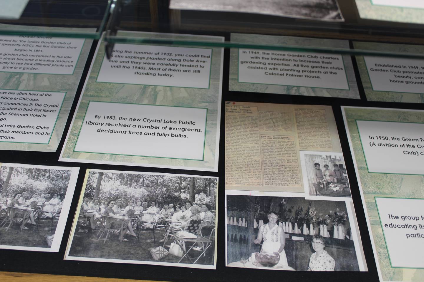 The history of the Green Gate Garden Club is on display at the Colonel Palmer House in Crystal Lake.