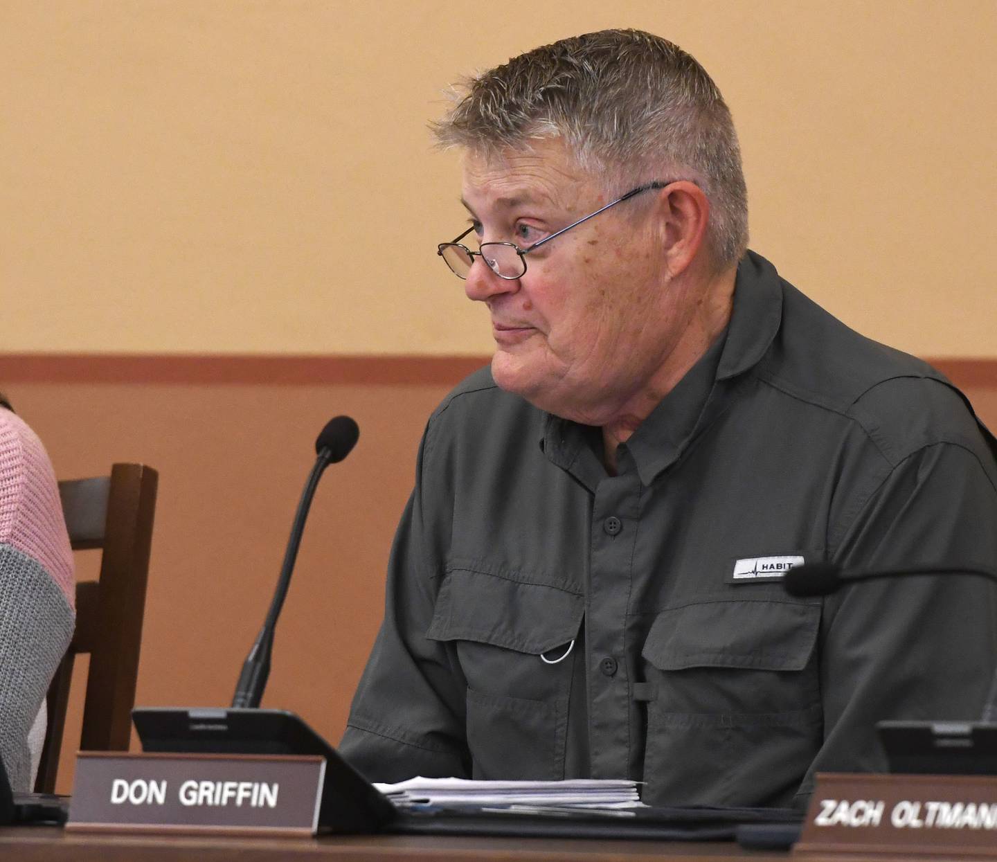 Don Griffin, chairman of the Ogle County Board's Long Range and Strategic Planning Committee, speaks at the Ogle County Board meeting on Tuesday, Nov. 18, 2025. Griffin of Oregon, gave board members an update on the roof project for the Ogle County Courthouse.