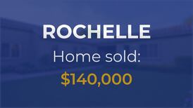 Sale closed in Rochelle: $140,000 for a single-family home