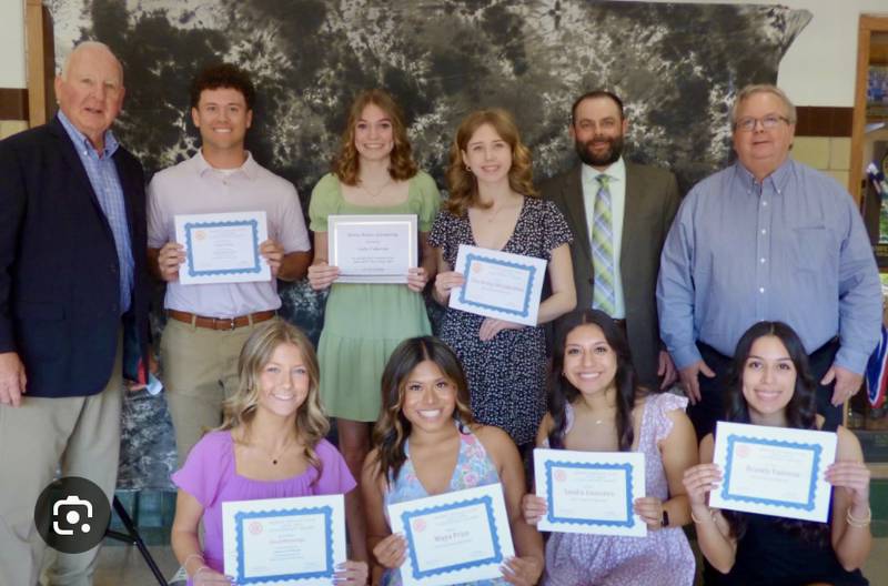 The Morris Rotary Club awarded eight scholarships to local students.