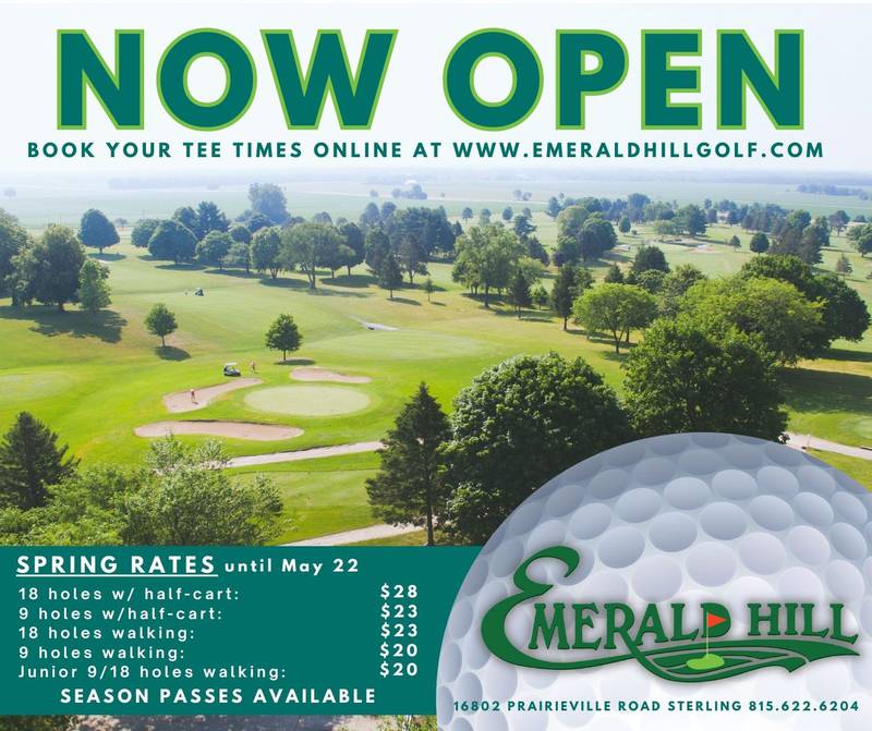 Sterling Park District - Emerald Hill Golf Course is Now Open for Spring!