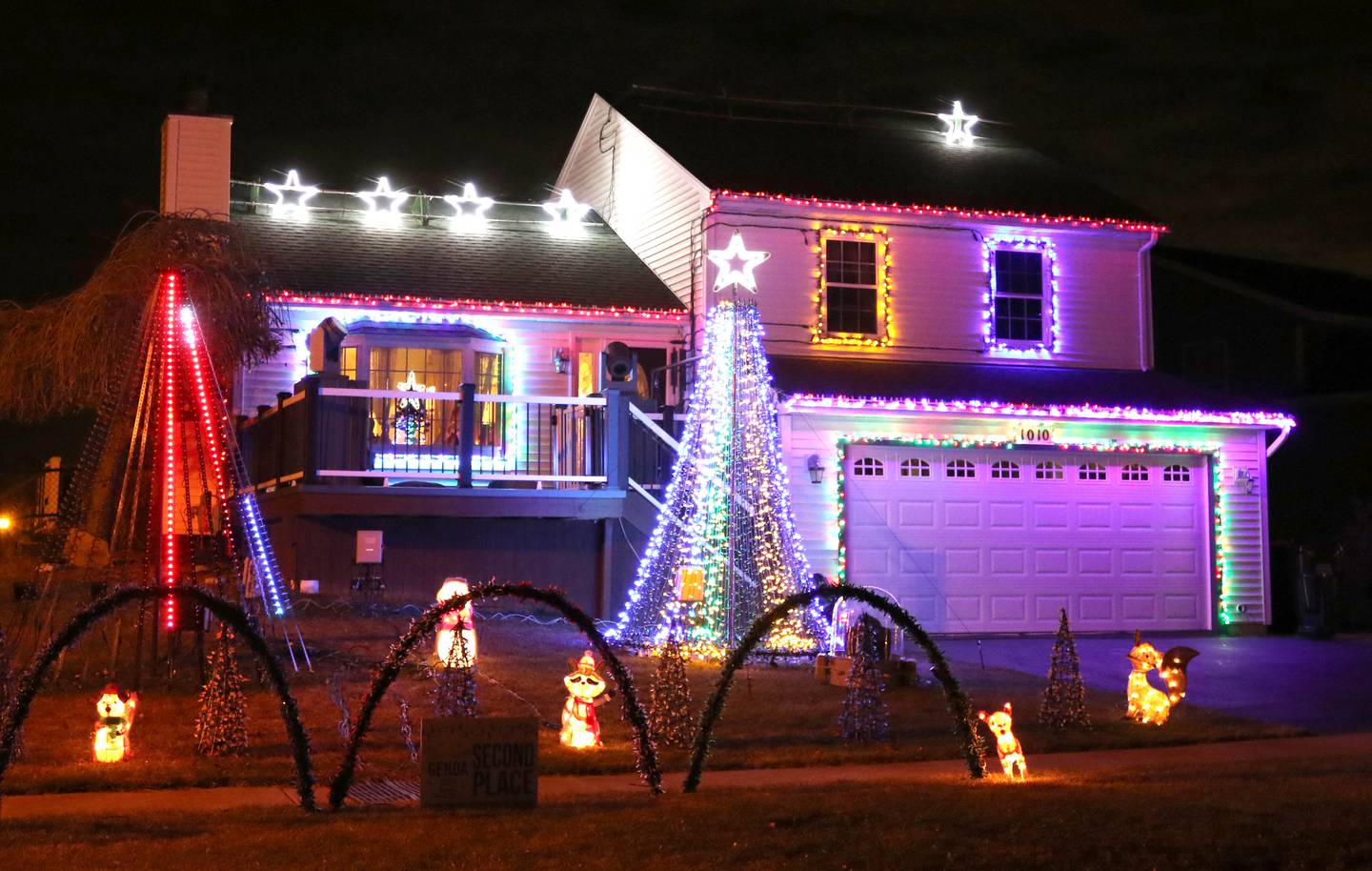 Many homes in DeKalb County were all decked out for the holidays like this one at 1010 South Oak Creek Drive in Genoa which won second place in the Genoa Area Chamber of Commerce Holiday Light Competition.