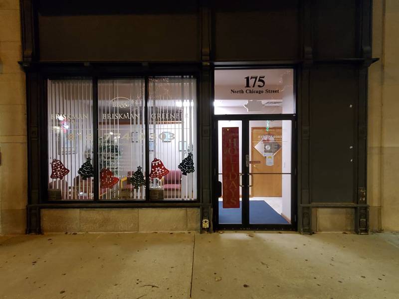 Downtown Joliet at night before the holidays is filled with a quiet, peaceful holiday spirit, if you know where to look.