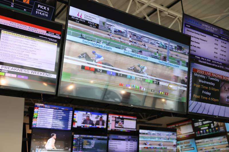The new Club Hawthorne at Black eyed Susan in Joliet provides over a hundred TVs to track your bets. Friday, May 6, 2022, in Joliet.