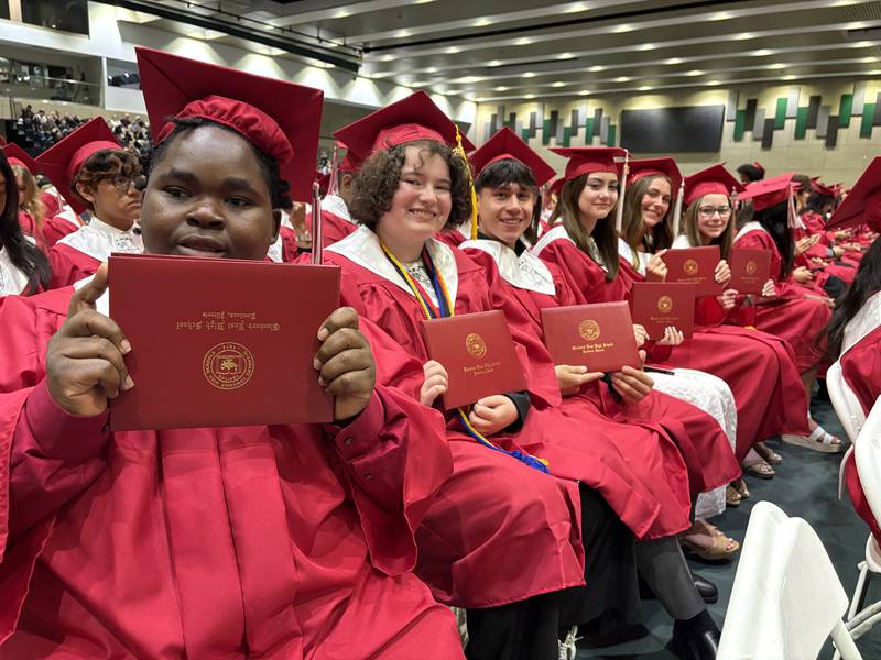 Glenbard East High School held its graduation ceremony on Tuesday, May 20, 2025 at the College of DuPage in Glen Ellyn.