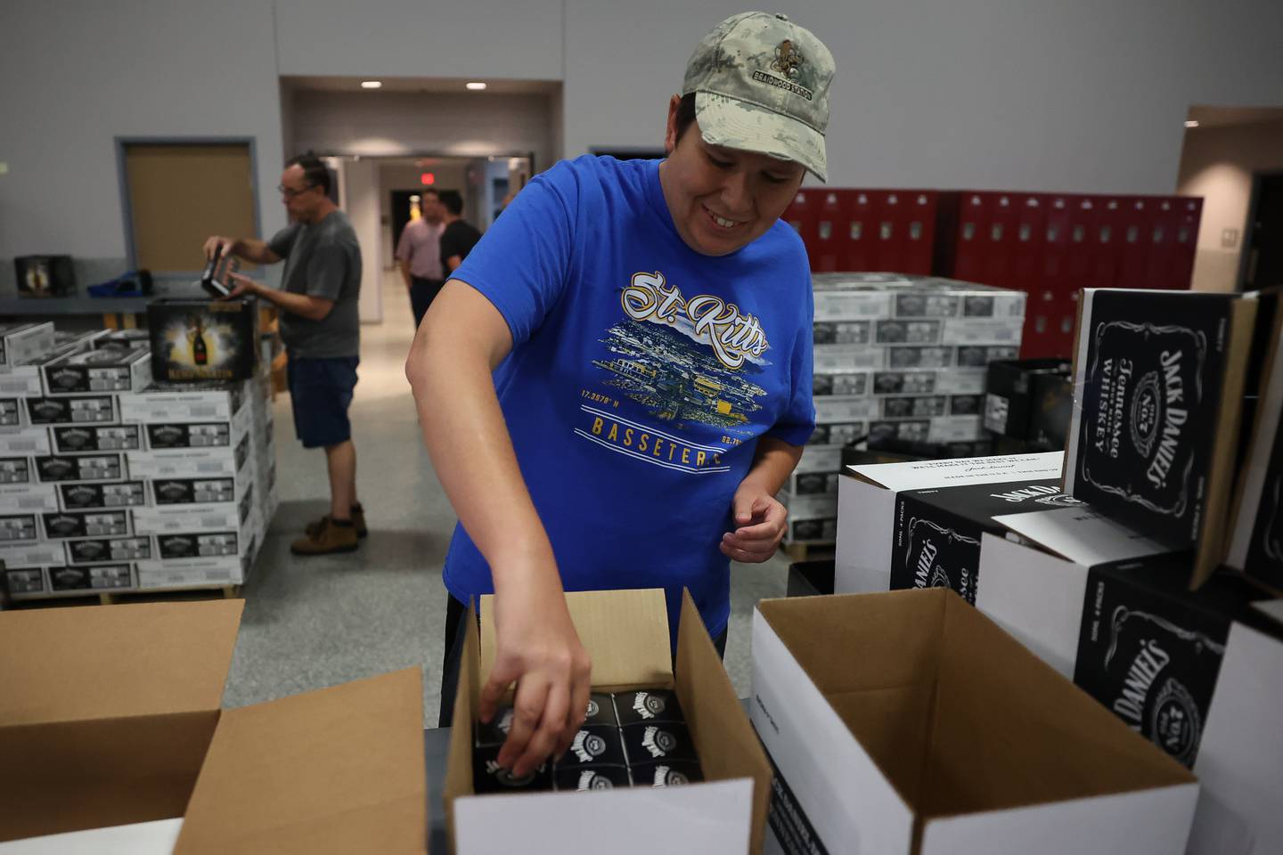 Cornerstone resident TJ Kaluza works at the new Cornerstone Wellness Center on Tuesday, Aug. 8, 2023 in Joliet.