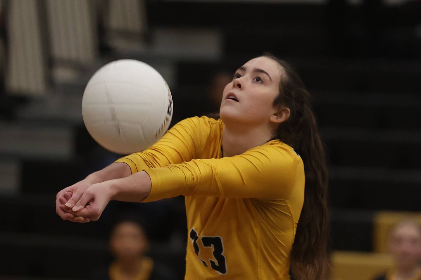 Joliet West’s Olivia Baxter sets the ball against Lockport in the Class 4A Andrew Regional title match on Thursday.