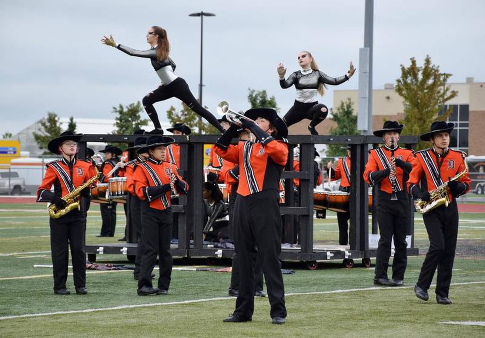 Thirteen marching bands compete at DeKalb High School Marching Band