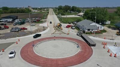 Almost done: Utica roundabout to be ready by Memorial Day
