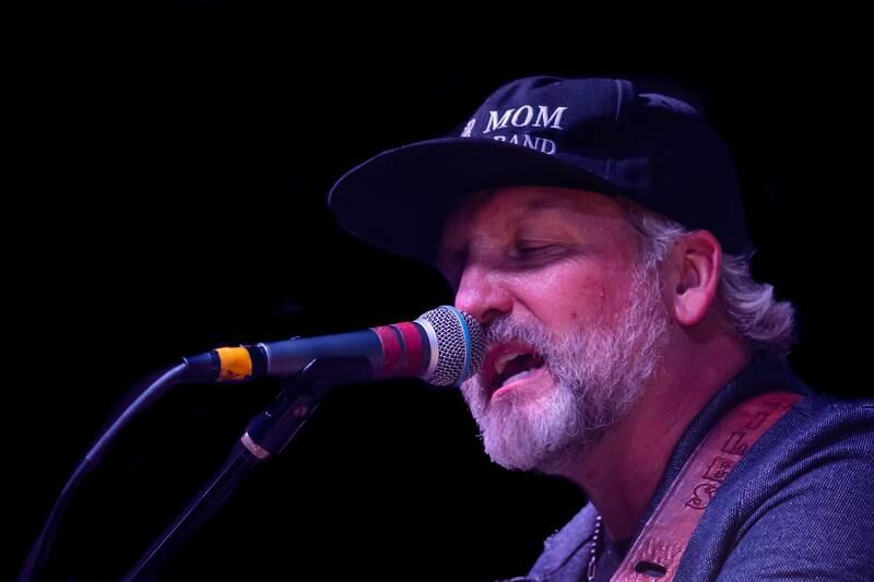 Miles Nielson performs Friday, Dec. 2, 2022 at Rosbrook Studio in Dixon. Nielson, playing with his band the Rusted Hearts, played the show as fundraiser for the music venue.
