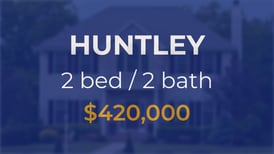 Sale closed in Huntley: $420,000 for a two-bedroom house