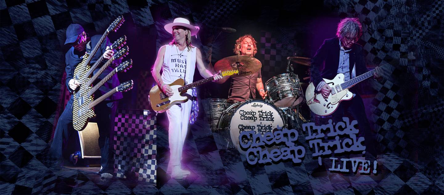 Cheap Trick will perform at the newly-renovated RiverEdge Park in Aurora on June 25, 2026.