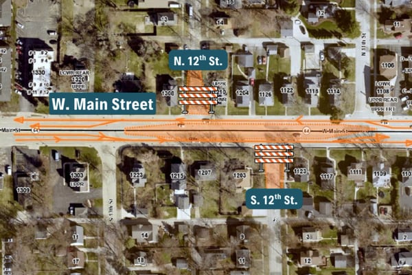 Water main break along Route 64 in St. Charles expected to back up traffic through the weekend