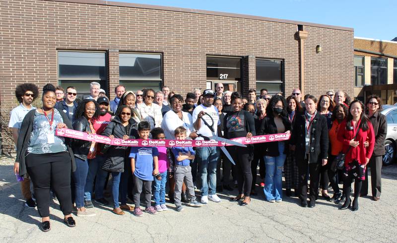 DeKalb Chamber of Commerce staff, ambassadors and board members, along with community members recently welcomed Community of One, a collaborative office space that houses three startup nonprofits – Passion Pursuit Inc., Building Leaders Advocating for Change, and Sir Donald Foundation – to the chamber. The group also celebrated the new computer lab sponsored by Meta and Mortenson. Community of One is located at 217 S. Fourth St. in DeKalb. Learn more by calling 779-324-4287 or stopping by the office.