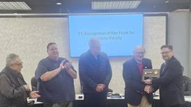 Oglesby honors longtime public servant Ken Ficek with key to the city