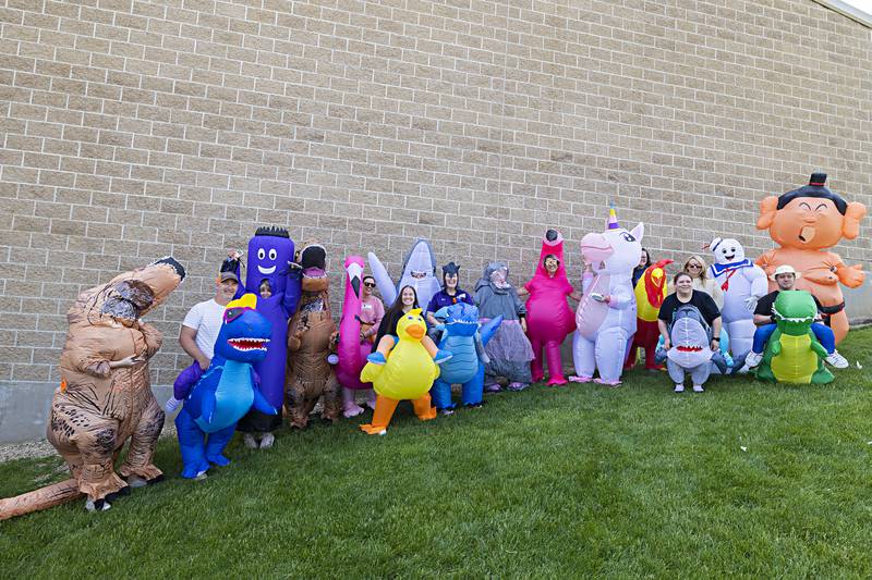 Parents and friends donned a menagerie of crazy characters to celebrate their soon to be high school students on Thursday, May 25, 2023.