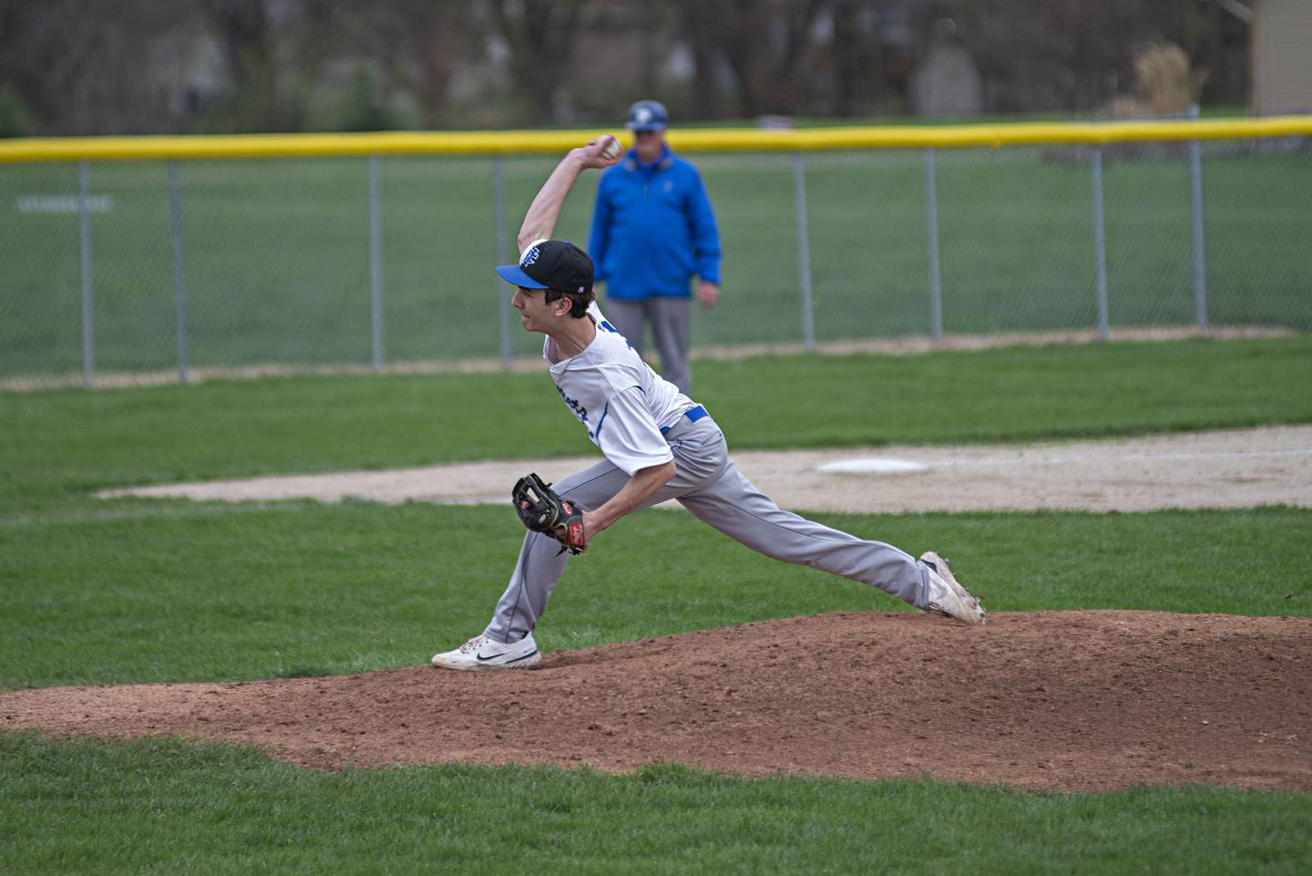Newman’s Kyle Wolfe throws a pitch against Princeton Monday, May 2, 2022.