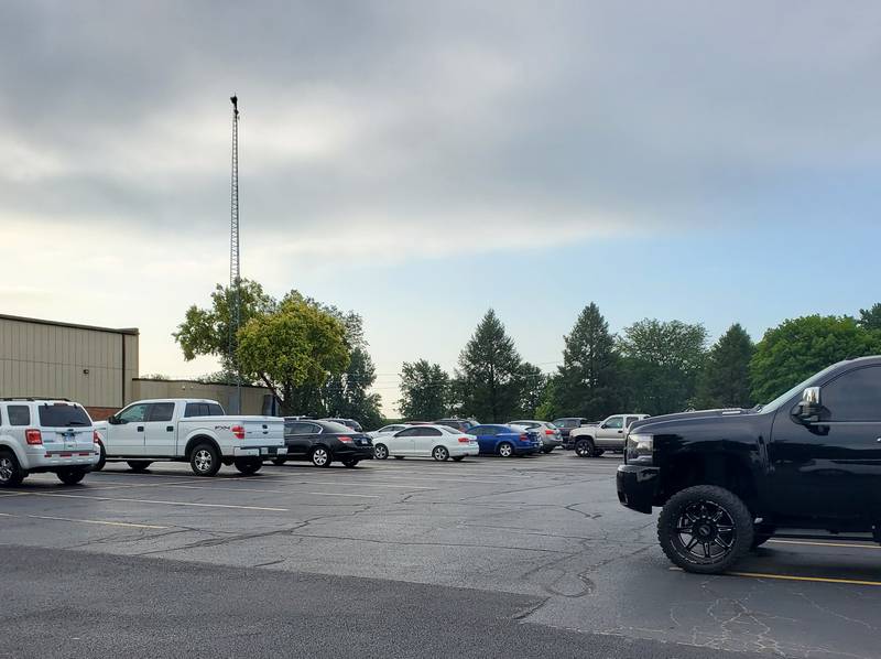 The parking lot at Putnam County High School was full of students rides as the showed up for the first day of school.
