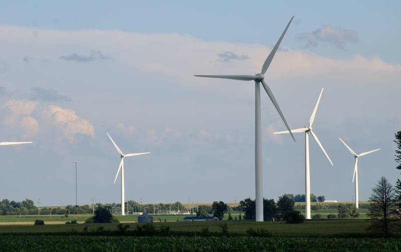 Wind farm in southeastern Lee County north and east of Compton on Wednesday, July 27, 2022.