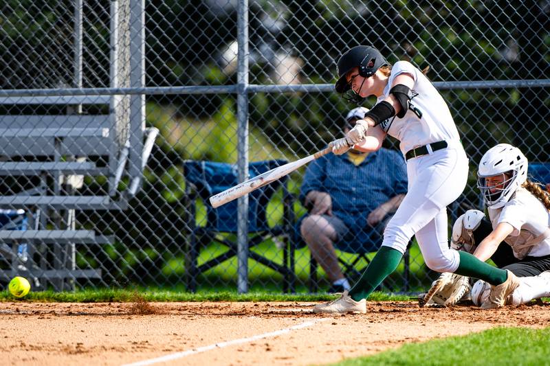 Plainfield Centrals Jamie Crawford Bats during a game against Lincoln-Way West  on Friday May 3, 2024 at Lincoln-Way West in New Lenox