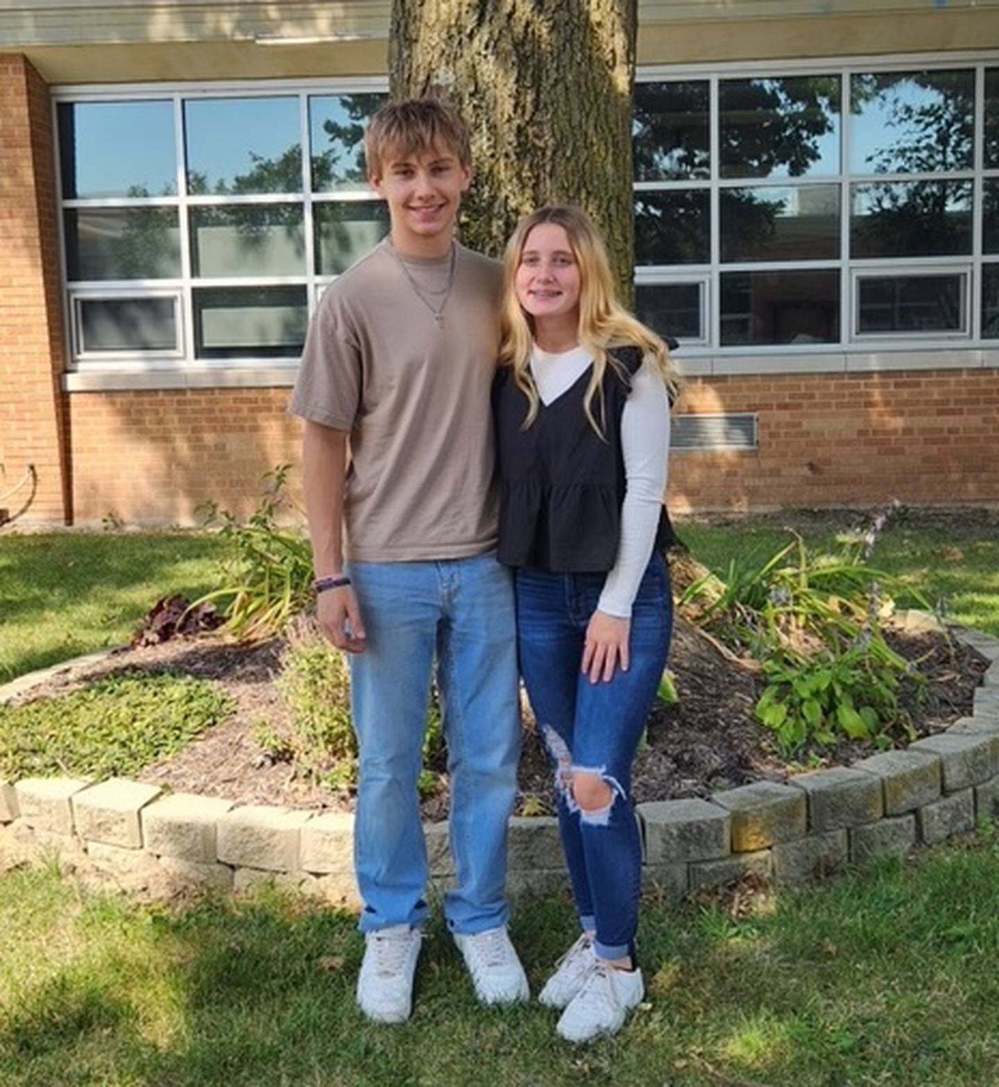 Woodland homecoming attendants are sophomores Tristen Lucas and Gracie Milligan.