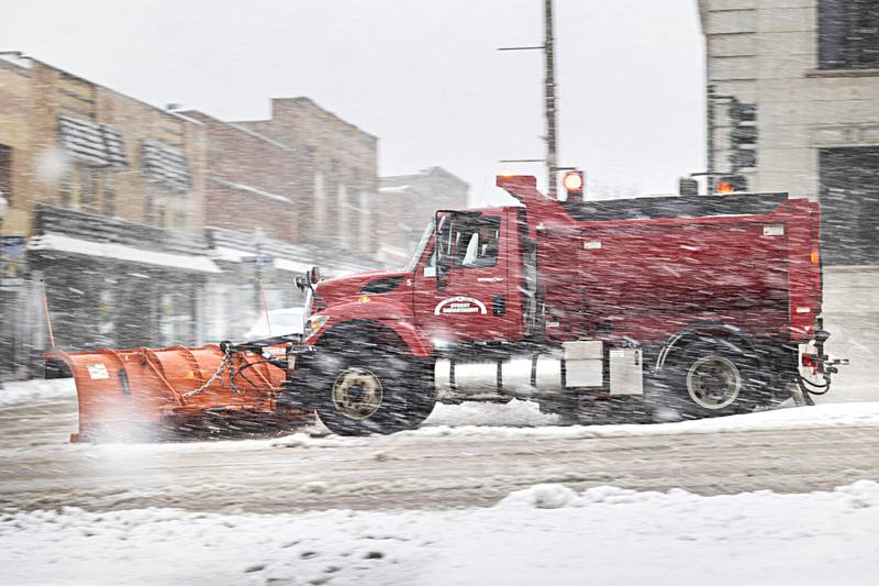 Street crews were out in full force Tuesday, Jan. 9, 2024 as snow continues to falls in Dixon.
