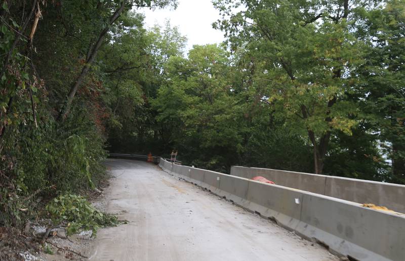 A view of the construction of the retaining wall on Tuesday, Sept. 5, 2023 at Buffalo Rock State Park.