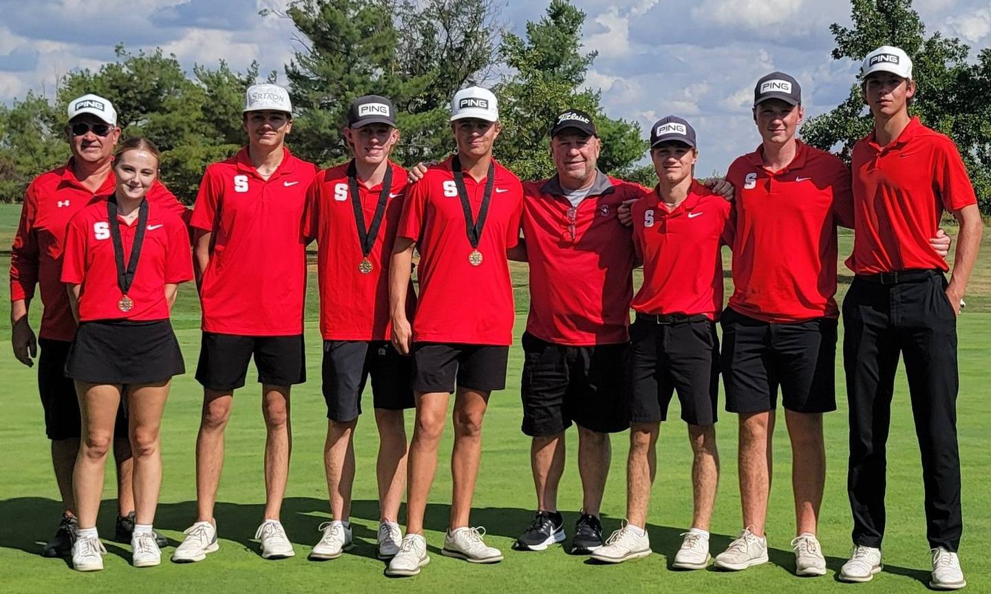 The Streator boys golf team posted a 328 team score on Monday to win the Illinois Central Eight Conference meet for the third consecutive season at Wolf Creek Golf Club in Pontiac.