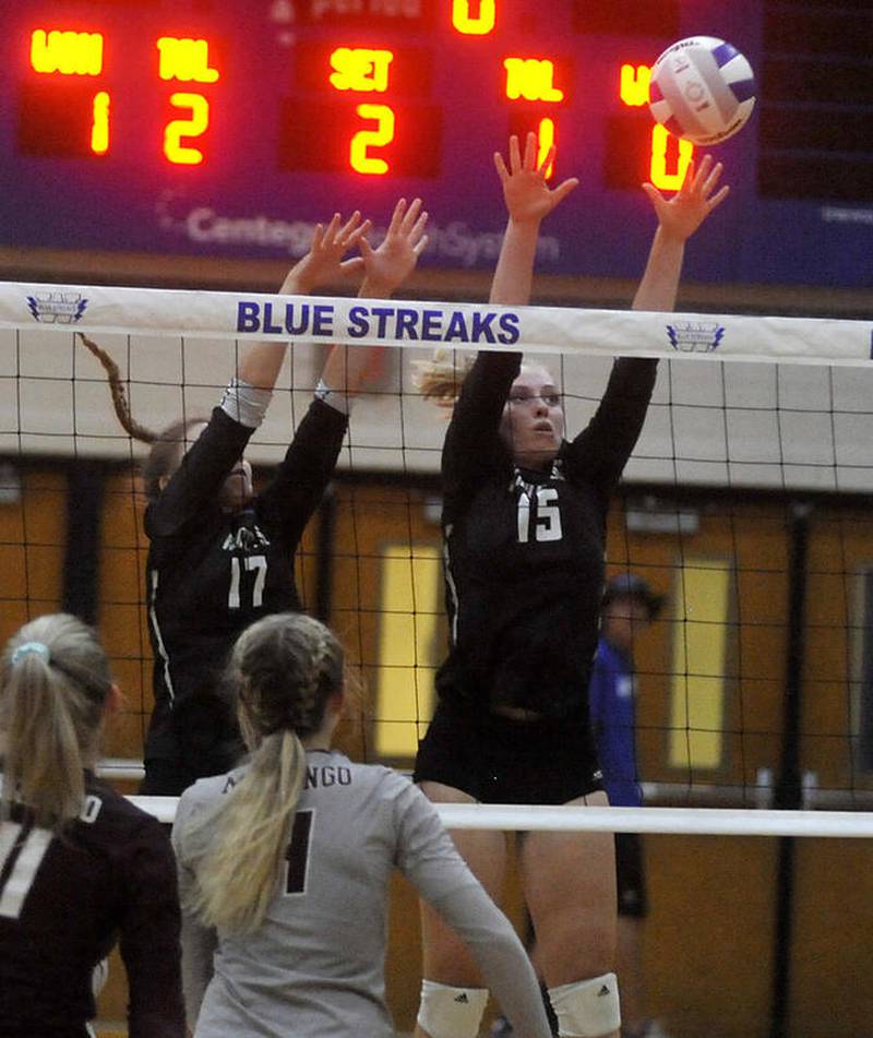 High school volleyball Woodstock defeats Marengo to take command in