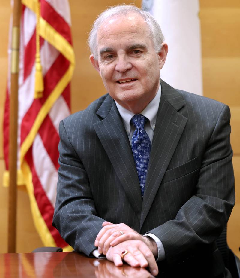 Assistant State’s Attorney Greg Sams Thursday, April 2, 2026, at the Kane County Judicial Center in St. Charles.