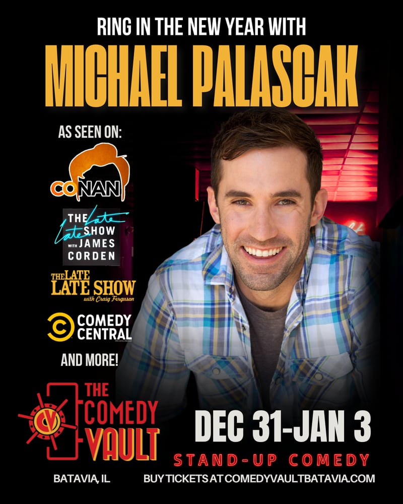 Michael Palascak will perform at The Comedy Vault in Batavia Dec. 31-Jan. 3.