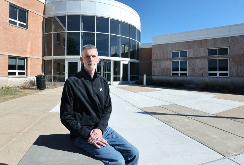 Former Northern Star Advisor Jim Killam at the Peters Campus Life Building where the Northern Star office is Monday, Feb. 13, 2023, at Northern Illinois University. Killam was the advisor at the student newspaper in 2008 when the shootings occurred at NIU.