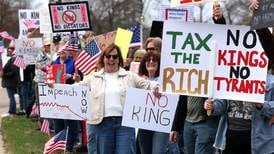 Hundreds march in DeKalb to declare “No kings” at anti-Trump protest