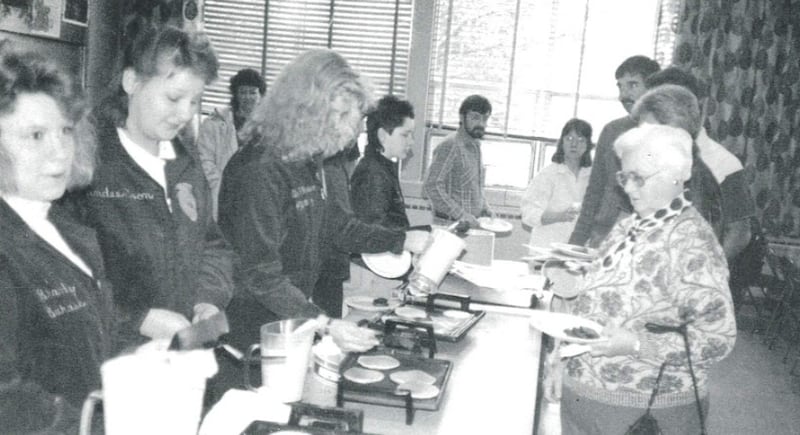 A Streator FFA Pancake breakfast from the 1980s. The breakfast is in its 47th year this year.