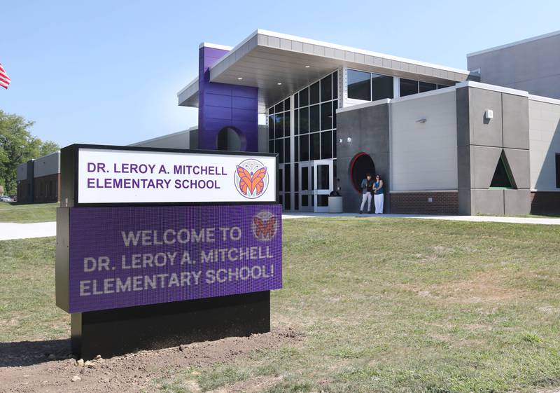 The new Mitchell Elementary School Friday, Aug. 8, 2025, during the grand opening celebration at the school in DeKalb.