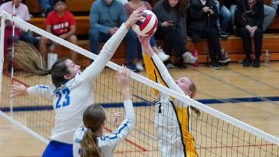 St. Charles North uses timely net play, tide-turning stops to take straight set victory over Metea Valley