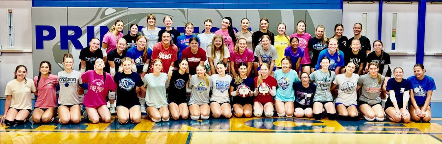 There were 47 campers in the high school session of the 2025 Princeton Tigresses Volleyball Camp.