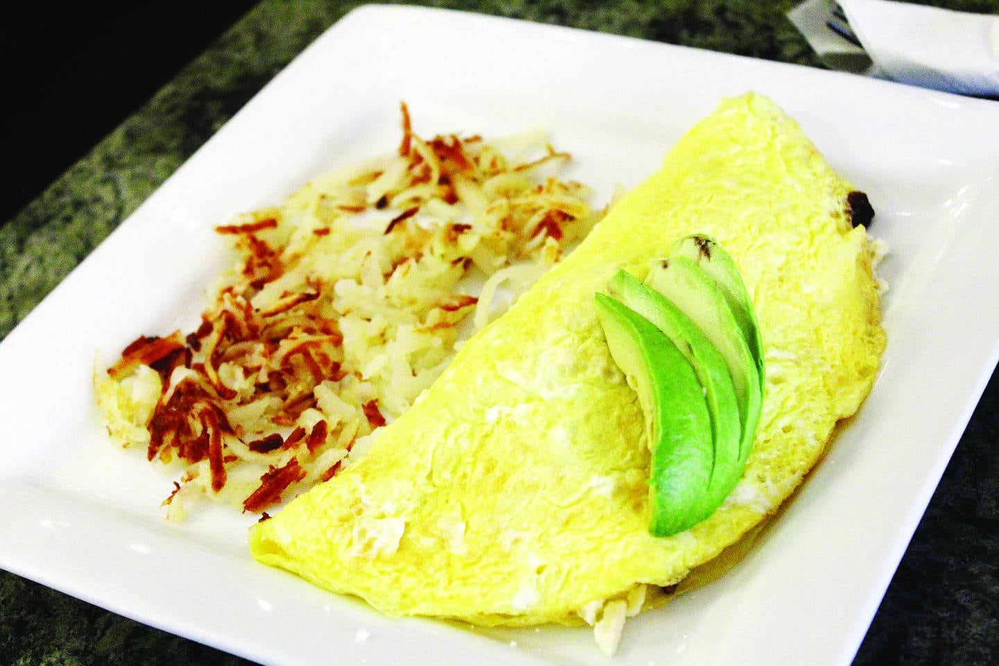 Even with an entree of a steak omelet and potatoes, avocados on the side make for a well-rounded meal at Fresco on First in downtown Dixon.
