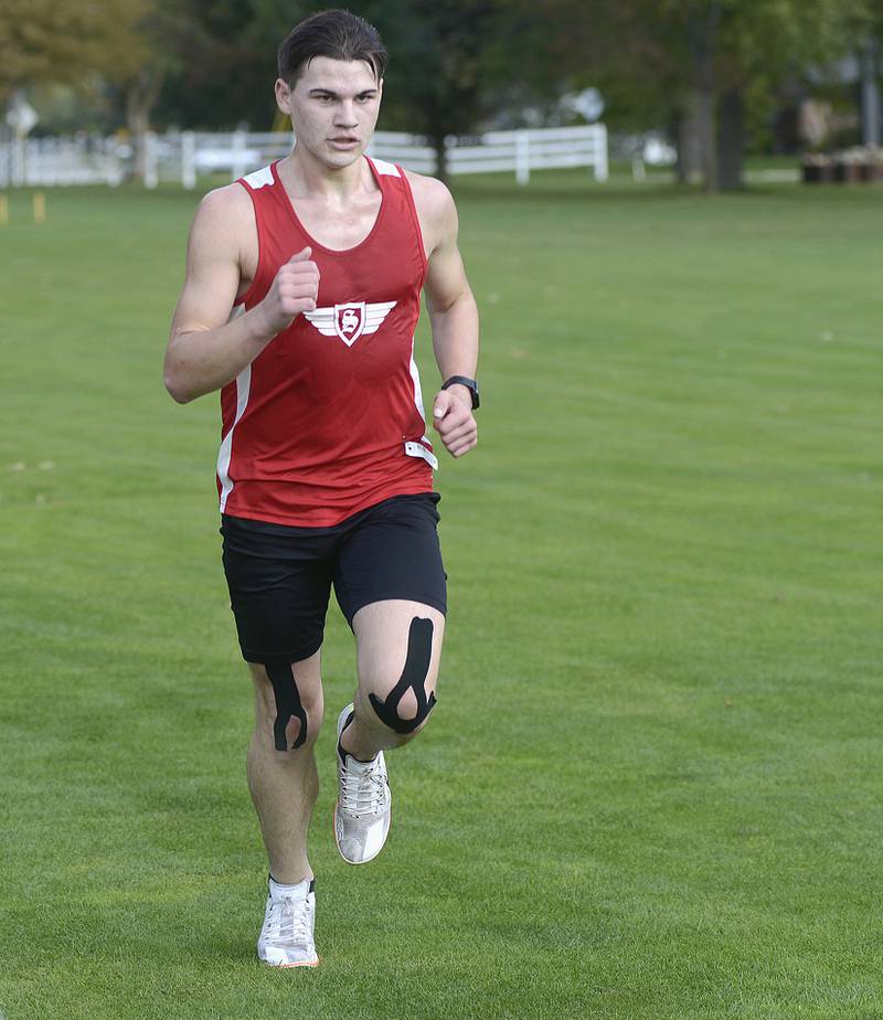 Streator’s Chase Lane sprints to the finish line at last season's La Salle County Invite in Streator.