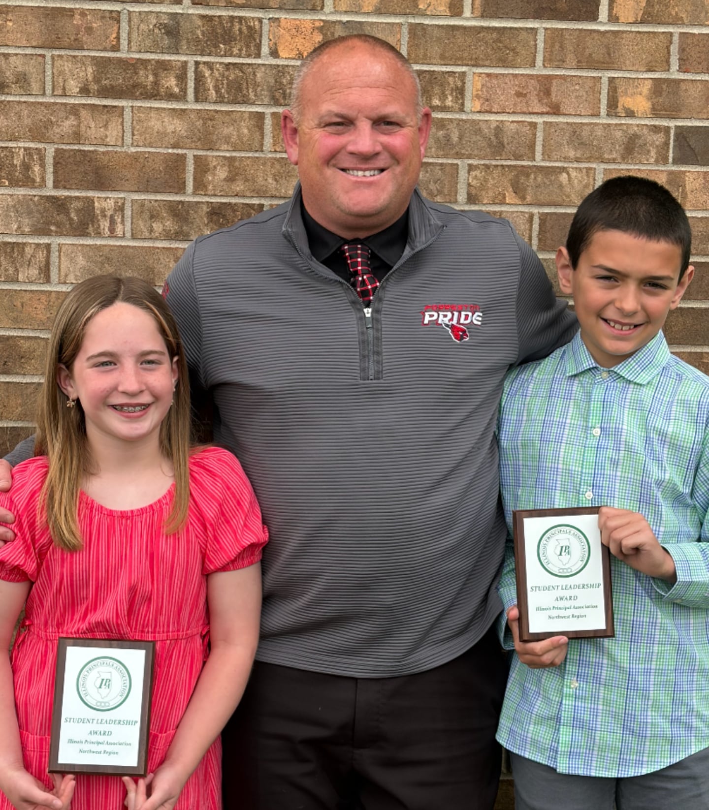 Forreston Grade School fifth grade students Olivia Coy and Baylor Krusey were named the winners of the Illinois Principals Association’s Leadership Award.