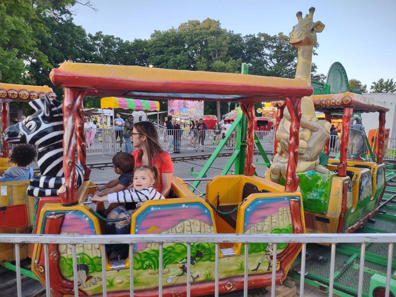 The Train Station ride drew families and youngsters during the opening night of Park Fest on Friday, May 26, 2023, in downtown Streator.