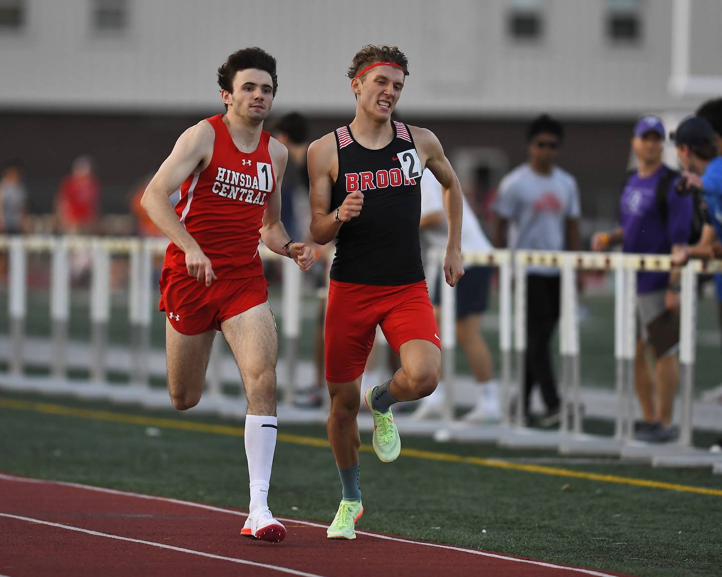 Bolingbrook's Brett Wasick during the 800 meter event at the IHSA Sectionals on Thursday, May. 19, 2022, at Lockport.