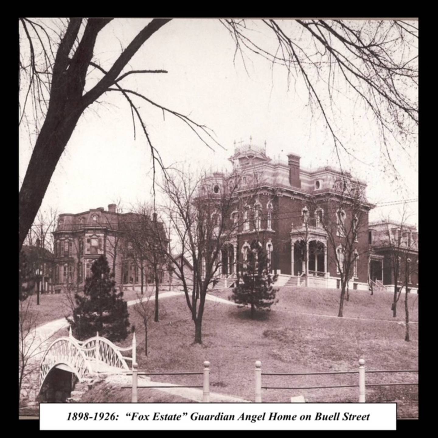 In 1898, the Sisters of St. Francis of Mary Immaculate purchased the Fox estate at 117 Buell Ave. in Joliet for $7,600. The Sisters added a second story and steam heating. The building was named Guardian Angel Home.