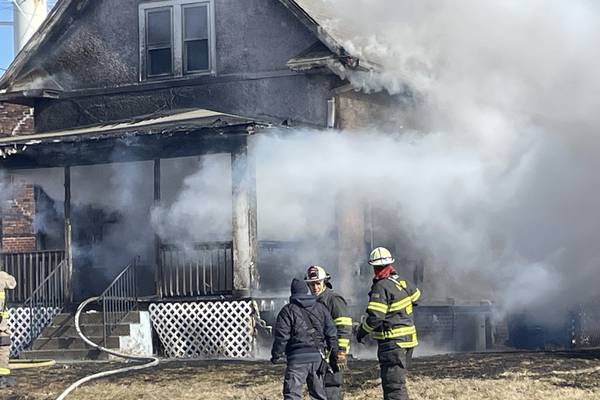 Two-story home fully engulfed in fire on Bucklin Street in La Salle