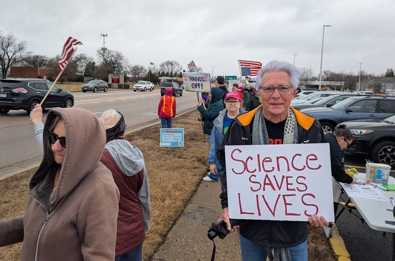 Kane Democrats and other groups held a pro-science, anti-Trump rally Saturday, March 7 at the Kane County Circuit Clerk's Office, 540 S. Randall Road, St. Charles. The rally was part of a National Day of Action hosted by Stand Up for Science.