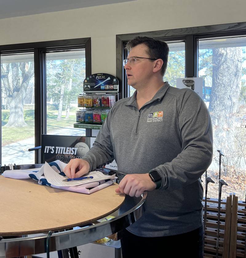 Paul Price, 31, spent Feb. 15, 2024, getting the Sycamore golf club house ready for the upcoming season.