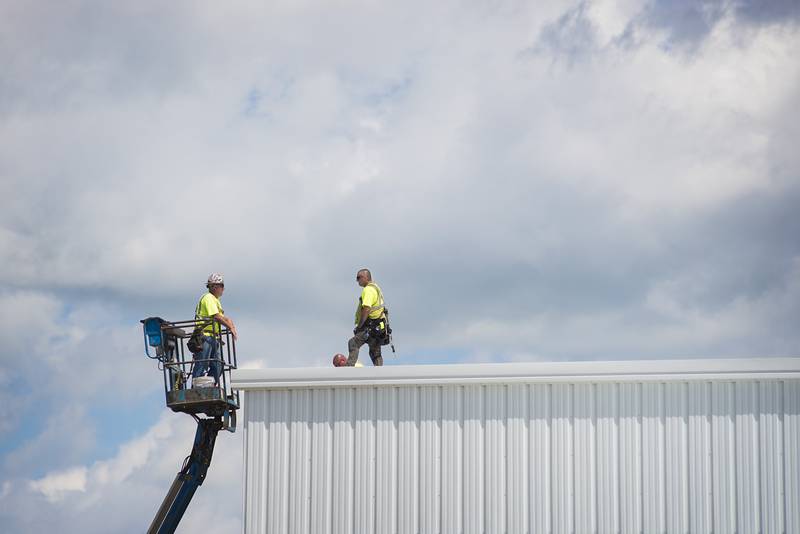 Work continues on the new Dixon Park District community center Tuesday, June 7, 2022.